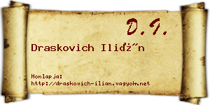 Draskovich Ilián névjegykártya